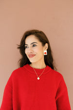 Load image into Gallery viewer, Let Him Kiss Me Red Stone Earrings
