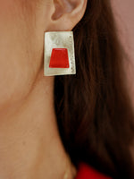 Load image into Gallery viewer, Let Him Kiss Me Red Stone Earrings
