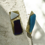 Load image into Gallery viewer, Let Him Kiss Me Blue Stone Earrings
