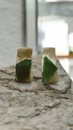 Load image into Gallery viewer, Let Him Kiss Me Green Stone Earrings
